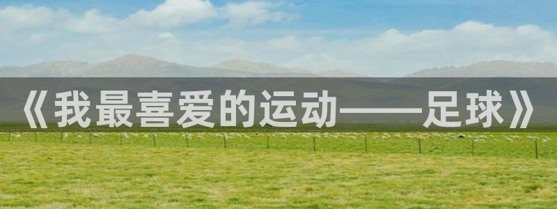 米兰体育官方正版app神州：《我最喜爱的运动——足球》